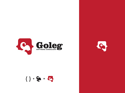 Logo Goleg software consultant branding code consultant goleg logo software web