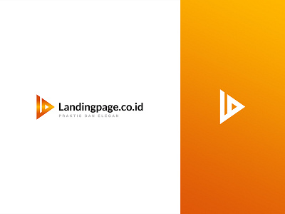Logo Landingpage.Co.Id branding gradient logo landing page logo 3d simple web