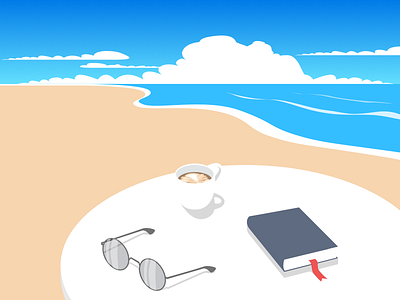 Table on the beach