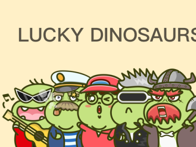 Lucky Dinosaurs dinosaurs illustration