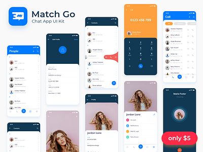 Match Go – Chat App UI Kit