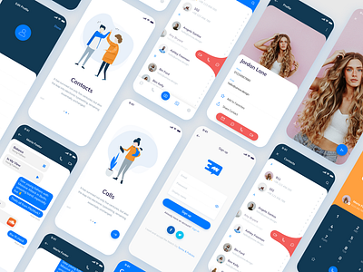 Match Go – Chat App UI Kit animation chat dark theme light theme message messages messenger mockup ịphone music app ui kit ui now design