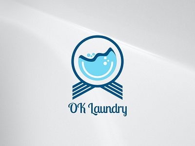 OK Laundry branding design illustration logo vector