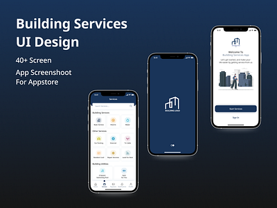 Building Services UI Kit branding design figma figma kit graphic design kit mobile ui ui ui kit user interface ux