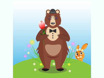 Бурый медведь illustration