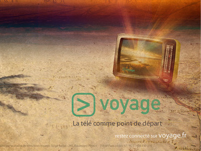 Projet pour la chaîne Voyage advertising color design map pub tv télé voyage évasion