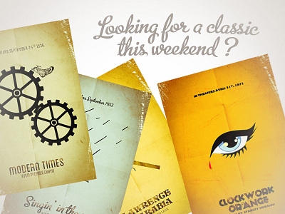 Looking for a classic this weekend ? classic color design font logo movie poster typo vector