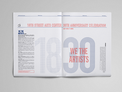 18th Street Arts Center Program Guide branding editorial design graphic design print design typography