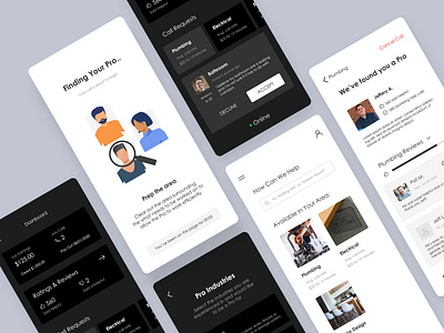 ProServe Home Maintenance App UX UI Design