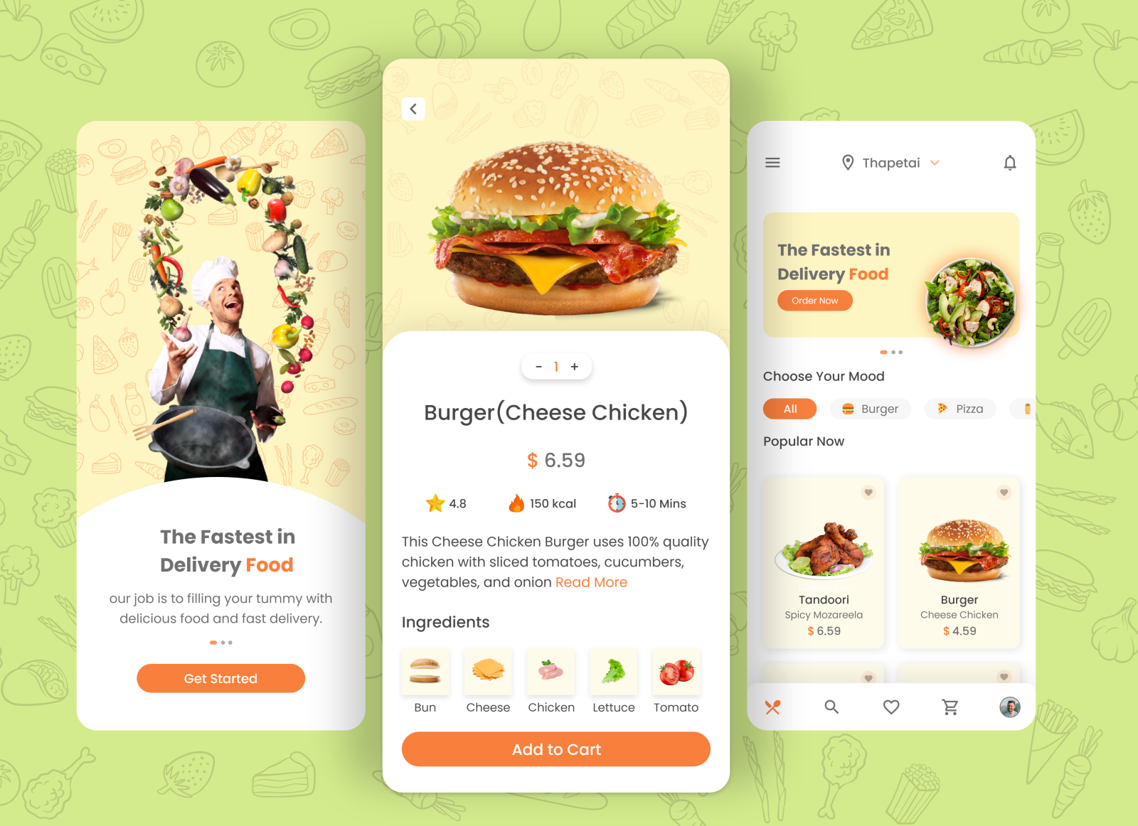 Food app - UI by Navin on Dribbble