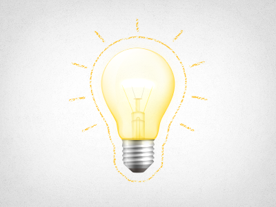 Lightbulb bulb icon illustration light