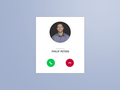 Incoming Call app b. smith design incoming call interface design pop up ui