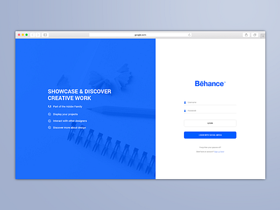 Behance Landing Page Redesign Concept b. smith behance design interface design landing page ui website