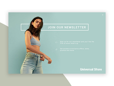 Newsletter Popup (Daily Ui #2) app clean dailyui graphics interface pop up simple ui ux web web design