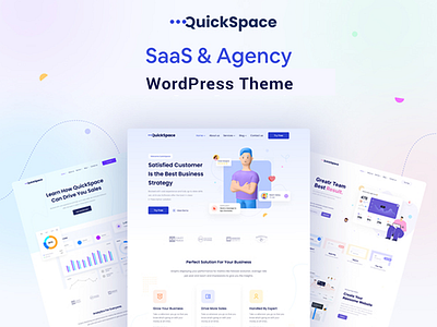 QuickSpace - SaaS & Agency WordPress Theme app branding design graphic design illustration logo theme typography ui ux vector