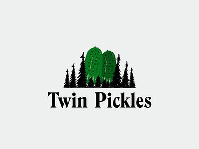 Twin Pickles logo logotype photography pickle studio twin peaks twin pickles