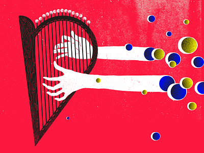 Heartful Music hands harp heart illustration quotes quotes magazine