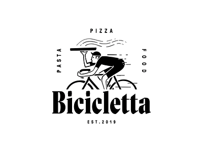 Bicicletta bicicletta bicycle cycling food identity italian logo logotype restaurant typography