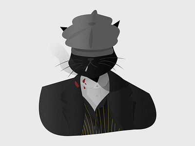 Mr. Theowmas Shelby art artwork cat cats illustration illustrations peaky blinders sketch thomas shelby tv show tv shows