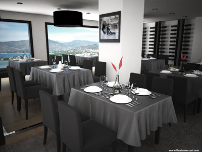 Grays Risto 3d 3d studio max architecture flavio gray interior design mercuri rendering restaurant v ray vray