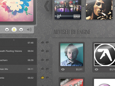Study for Multimedial Player commands design flavio mercuri music photoshop player ui
