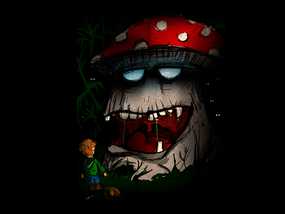 Night Mushroooomzzz art illustration photoshop