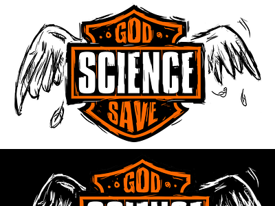 God Save Science art logo