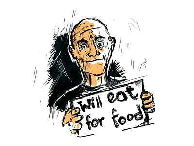 Will eat for food art design illustration