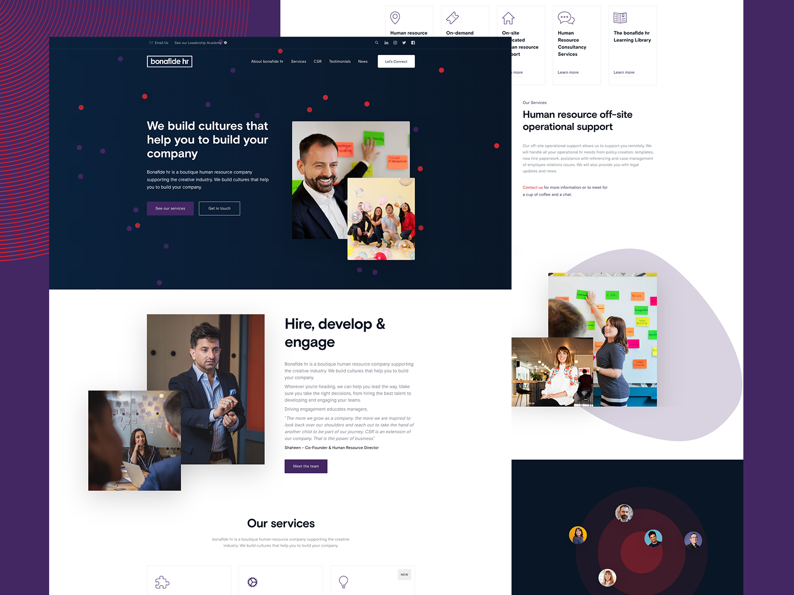 Bonafide HR Website by James Alford on Dribbble