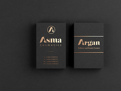 Argan cosmetic - Business Card branding business card graphic design