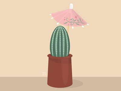 Cactus con calor cactus cocktail parasol plant sombrillita