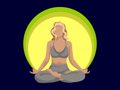 Yoga. Girl in the lotus position. design graphic design illustration peace