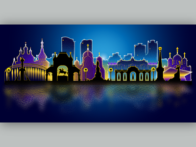 City silhouette background