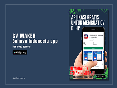 Banner promotion CV MAKER Bahasa Indonesia