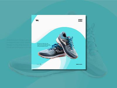 Blue Shoes blue shoes concept design design template graphic design instagram instagram post template vector