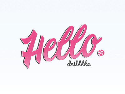 Hello Dribbble! Debut calligraphy lettering typography