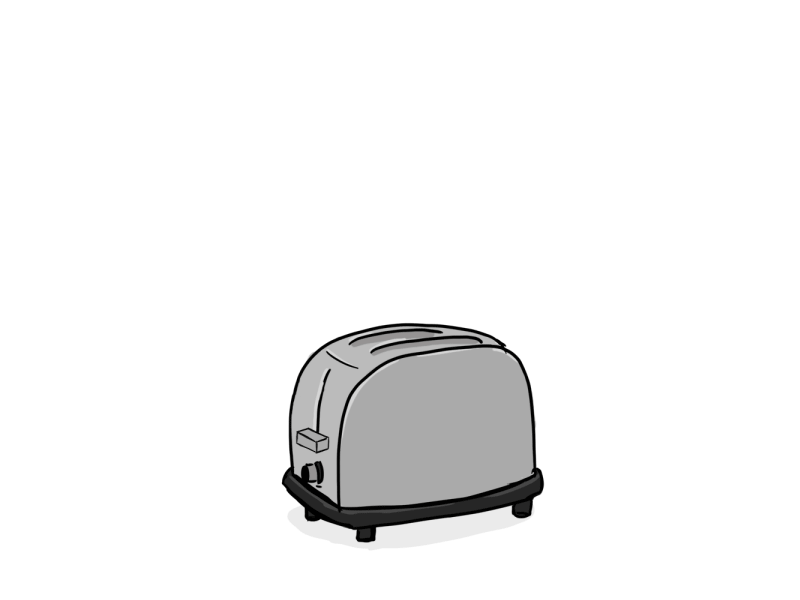 Little Toaster canon ball dribbble fun toast toaster