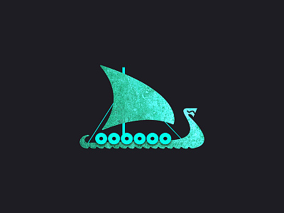 Viking's Boat boat brand branding design drakkar icon identity illustration logo logo design mark sea