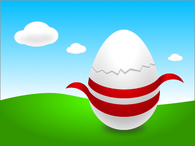 Happy Easter egg illustration ribbon sketch sketchapp vector