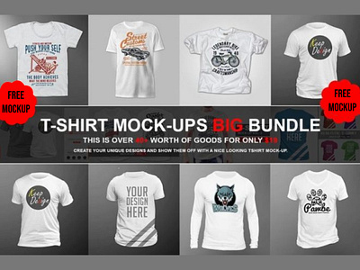 Free T-Shirt Branding Bundle 3d animation branding design free t shirt branding bundle graphic design illustration logo motion graphics ui vector