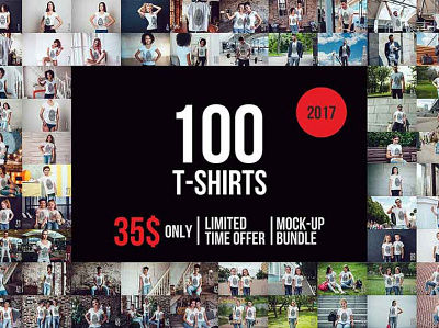100 T-Shirt Mock-Up Bundle 100 t shirt mock up bundle 3d animation branding design graphic design illustration logo motion graphics ui vector