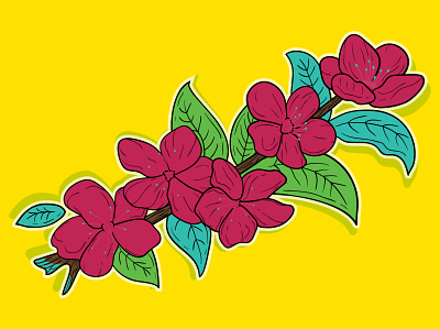 Plum Blossom Clipart 3d animation branding design graphic design illustration logo motion graphics plum blossom clipart ui vector