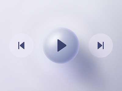 Button #2 3d button design floating button modern music player sci fi ui