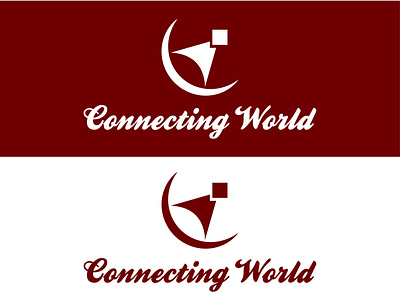 Connecting World business logo design flat logo logo minimal logo minimalist logo