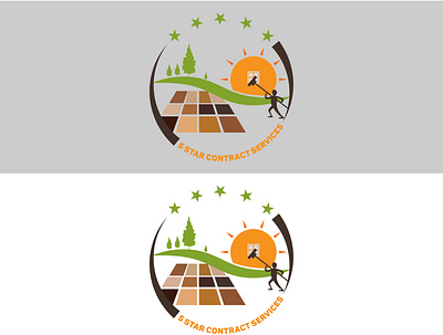 5 STAR CONTRACT SERVICES LOGO business logo design flat logo illustration logo minimal logo minimalist logo perfect logo