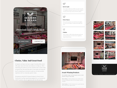 Seezers & Sears Website Design butcher butchery design food interface mobile steak ui ux web web design website website design wordpress