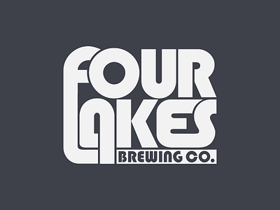 Four Lakes Brewing Co. beer branding brewery brewing craft beer identity ipa logo logotype pale ale wordmark