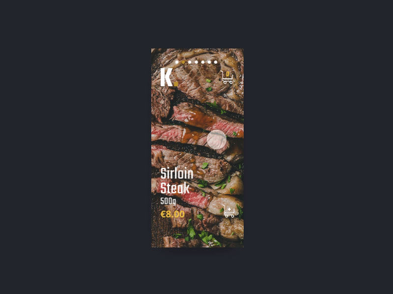 Kearney Meats - Butchers App Part I animation app design food food app invision studio ios iphone studio ui ux