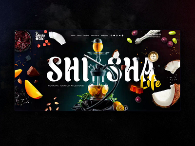 Shisha Life - landing page bar design graphic design hookah landing page lounge one page shisha smoke smoker smoking tobacco ui ui ux ux vape web design website