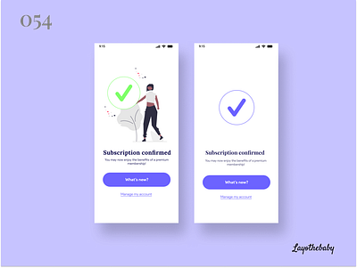 Daily UI 054- Confirmation app design illustration ui ux